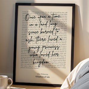 TOG, Once upon a time, Throne of Glass, KOA, Aelin Galathynius, Terrasen, Sarah J Maas, Minimalistic Bookish Quote Print, Digital Download