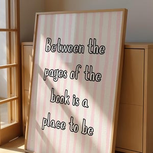 Book Lover Wall Art, Gift for Book Lovers, Bookish Wall Print, Cute Bookish Poster, Reading Quote Wall Art, Book Club Art, Digital Download
