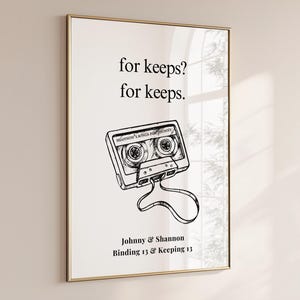 For Keeps? For Keeps Print, Boys of Tommen, Johnny and Shannon, Binding 13 Print, Keeping 13 Print, Chloe Walsh Casette, Digital Download