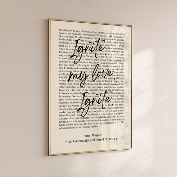 Aaron Warner Art Quote Print, Booktok Merch (Digital Download)