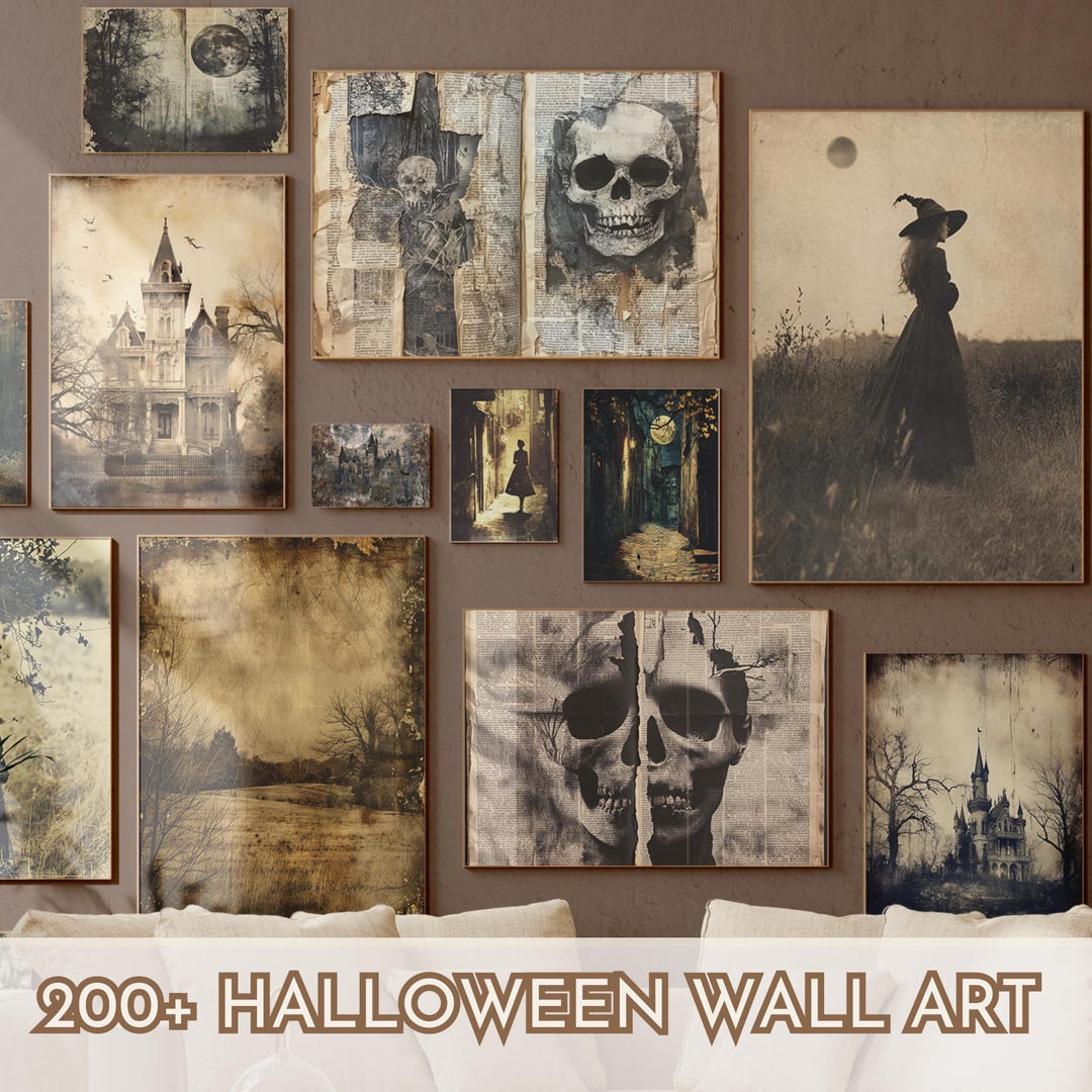 200+ Spooky Halloween Wall Art Prints, Fall Decor (digital Download) - Etsy