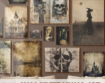 200+ Spooky Halloween Wall Art Prints, Fall Decor (Digital Download)