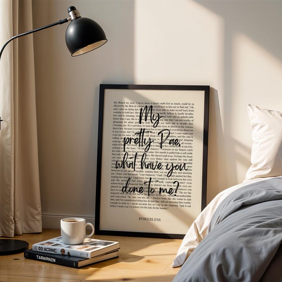 Powerless Quote Print, Lauren Roberts Quotes, Book Quote Print, Book Lover Wall Art, Paedyn Grey, Kai Azer, Book Lover Art, Digital Download