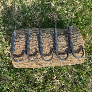 Hand-Forged Twisted J Hook – Rustic Iron Wall Hook