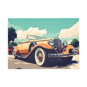 Vintage Car Puzzle - Retro Auto Art | Gift for Car Lovers | Fun Family Game Night & Home Decor (252, 500, 1000 Pieces)