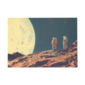 Lunar Horizons: Astronaut Moon Landing Puzzle - Outer Space Adventure Art (252, 500, 1000 Pieces)