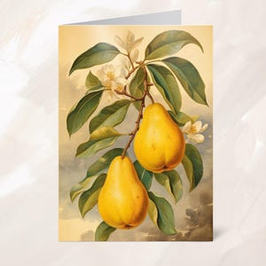 Tak van Peren Notitiekaart | Prachtig briefpapier met fruitthema voor elke gelegenheid | Blanco binnenkant voor je persoonlijk bericht