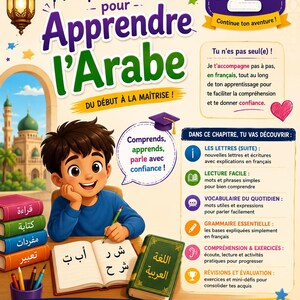 Kapitel 2 – Korta och långa arabiska vokaler | Läsning, skrivning, spel, övningar och bedömning (fransk guide)