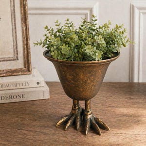 Antique Bronze Planter with Sculpted Bird Claw Feet-Pre-Order for until September 6