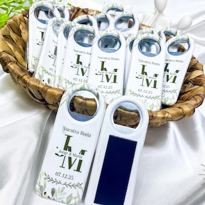 Lembrancinha de casamento personalizada, presente de casamento personalizável, ímãs para abridores de tampas, lembrancinha de festa personalizada, abridor de garrafas, abridor de garrafas para salvar a data