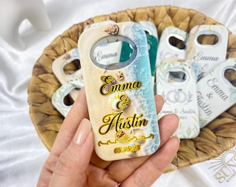 Wedding Favors Magnet For Guest, Beach Theme Engagement Party Favors, Ocean Theme Wedding Favors Gift, Save The Date, Bottle Opener Magnet