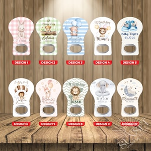 Customized Baby Shower Gift Opener Magnet, Cap Opener, Birthday or Baptism Event, Baby Shower Bottle Opener, Baby Shower Favors