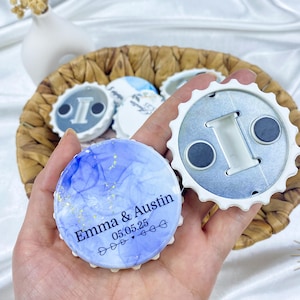 Bottle Opener Wedding Favors For Guests in Bulk, Customized Bottle Opener Magnet, Wedding Favors Magnet For Guest, Fridge Magnet Favors