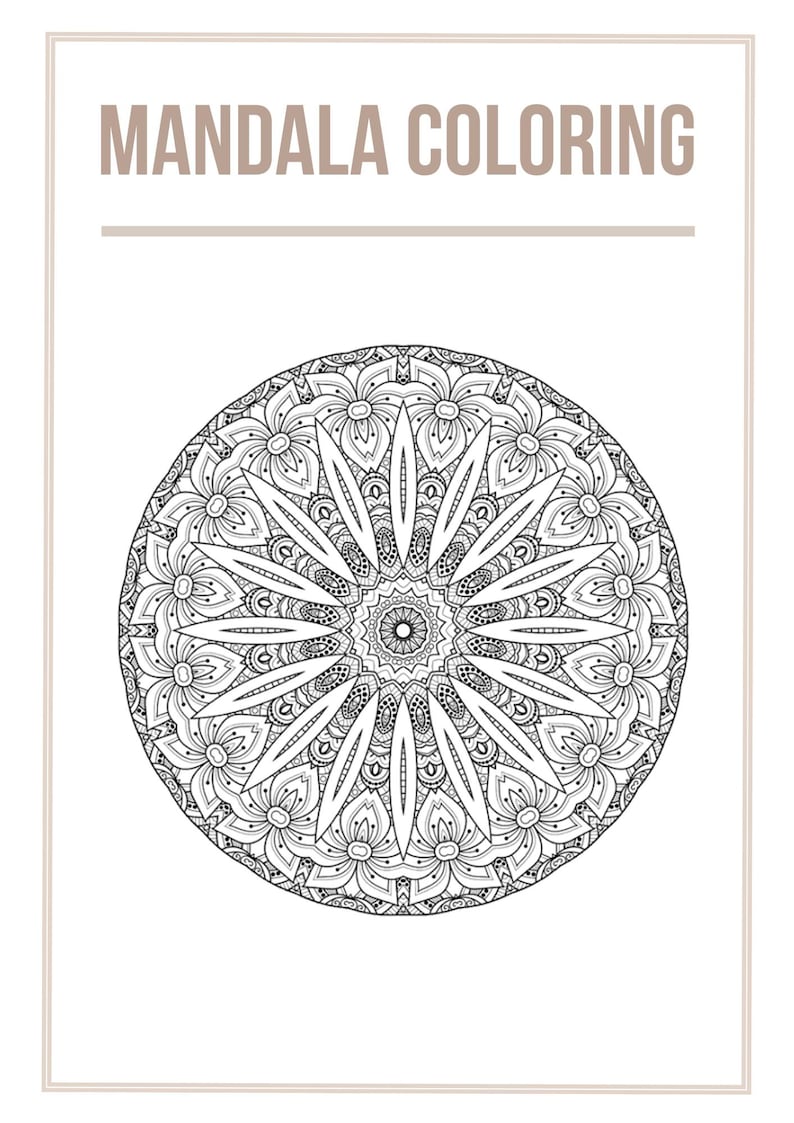 Relaxing Printable Mandala Coloring Pages Vol. 2 - Etsy