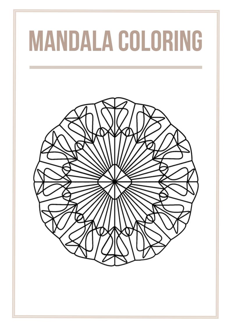 Relaxing Printable Mandala Coloring Pages Vol. 2 - Etsy