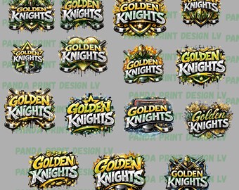 Wydruki Golden Knights II do druku DTF, sublimacji