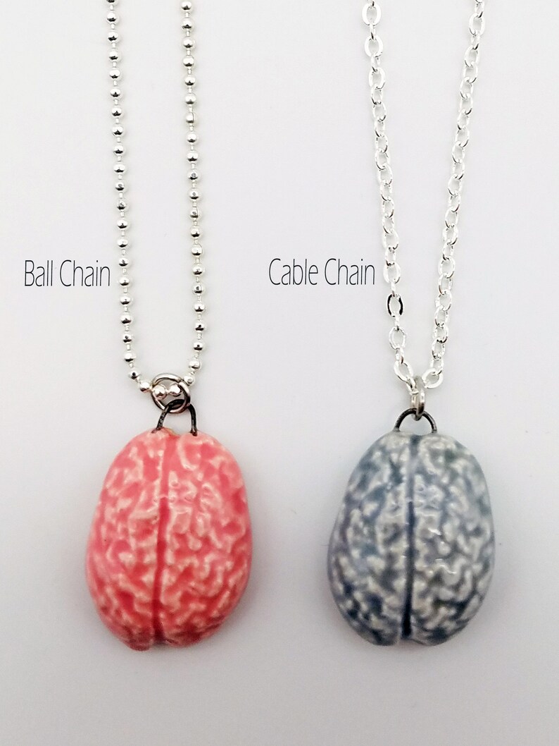 biology neuroscience art Anatomy Gray Brain Necklace Psychology neuron gift art therapy jewelry