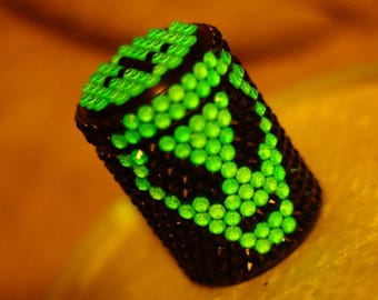 Neon Alien Head Stash Jar