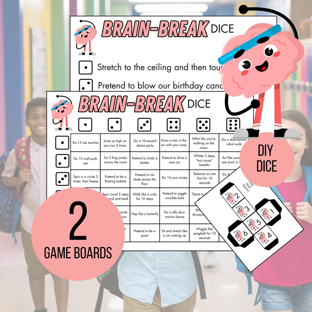 Brain Break Dice Game: Classroom Movement Activity (PDF Download) - Etsy