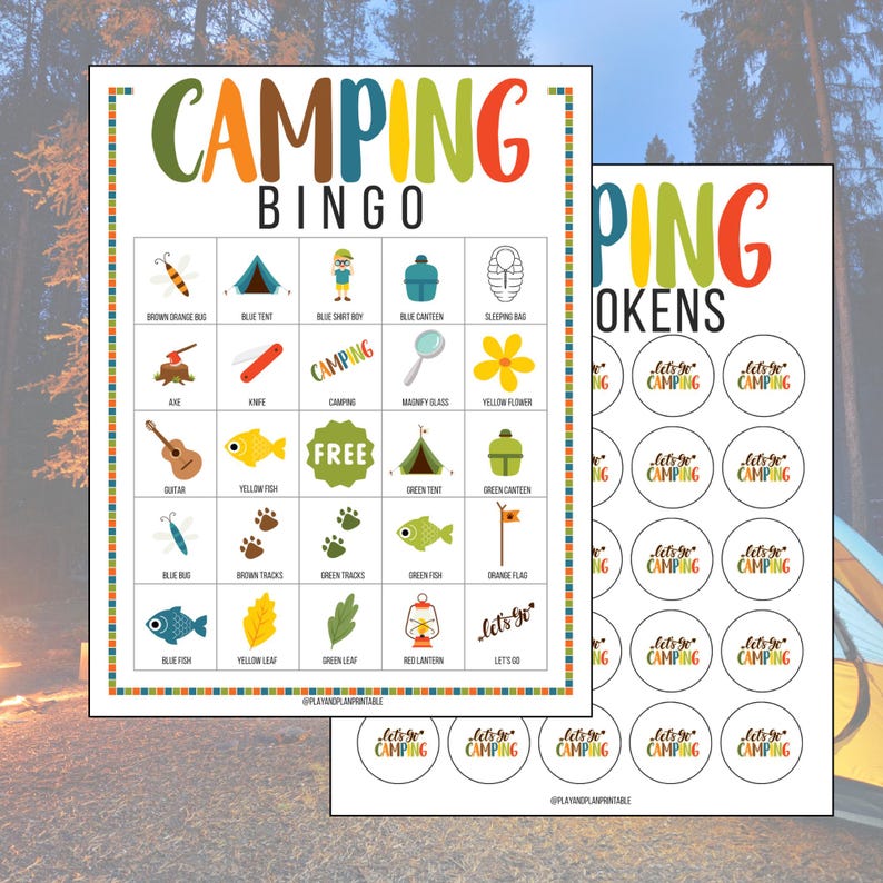 Camping BINGO Game: Printable Summer Activity for Kids (50 Cards ...