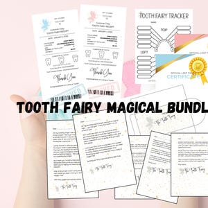 Pacchetto magico della fatina dei denti: lettere, ricevute, certificati (PDF stampabile da scaricare)