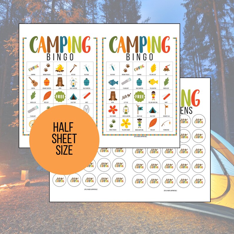 Camping BINGO Game: Printable Summer Activity for Kids (50 Cards ...