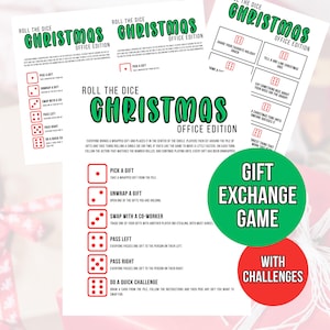 Kerstuitwisselingsspel op kantoor | Kerstspel voor het OFFICE PARTY | Kantoorcadeauruil | PDF-download voor kerstspellen