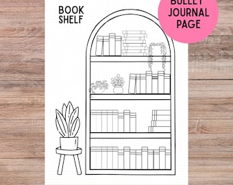 Pages de l'agenda | Étagère à livres Pages de Bullet Journal | TÉLÉCHARGEMENT IMPRIMABLE