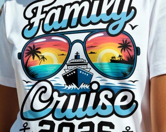 Family Cruise 2026 PNG, Vacation T-Shirt Design (Instant Download)