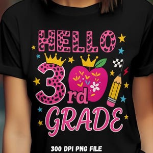 Hallo meisje van groep 3 png, leraar roze luipaard png, terug naar school png, ontwerp van schoolmeisje png, eerste schooldag png, derde leerjaar png