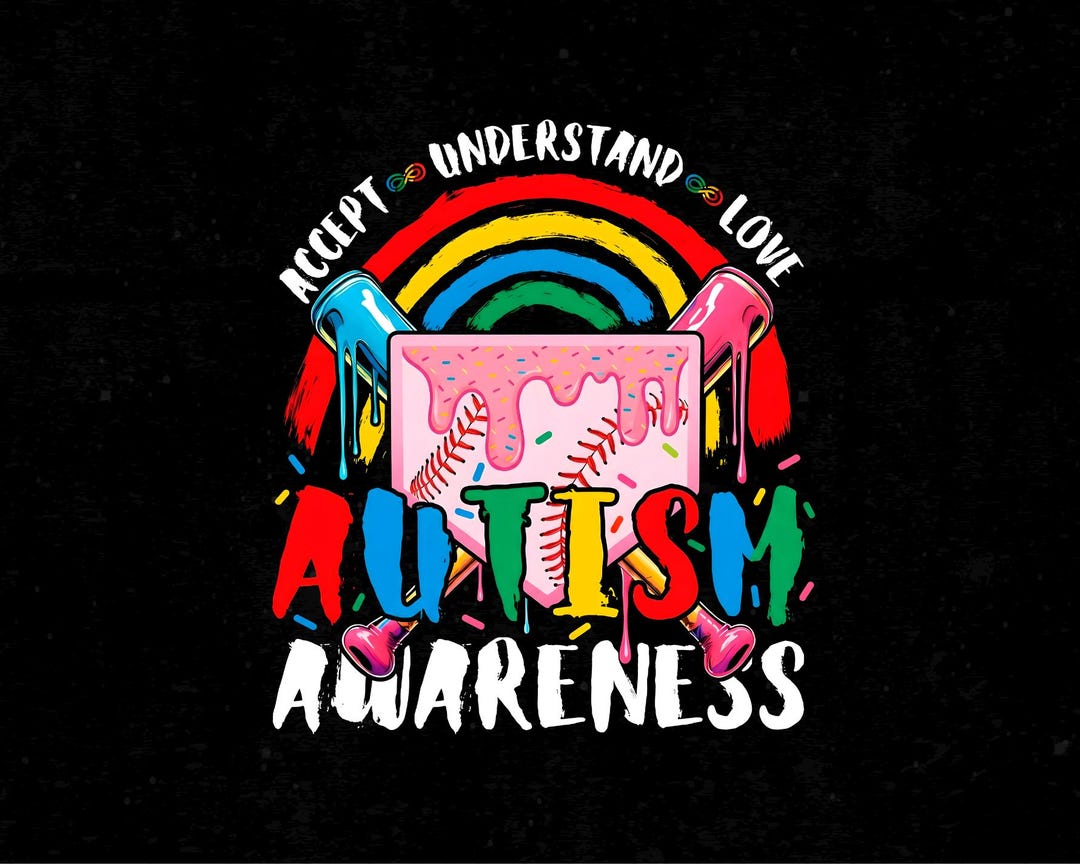 Autism Awareness Baseball Drip Png, Accept Understand Love Autism Png ...