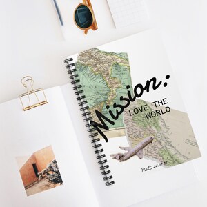 Faith Journal: "Mission LOVE THE WORLD" - Christliches Notizbuch, Gebetstagebuch, Geschenk für Sie, Geschenk für Ihn, Missionar, Christliche Geschenke
