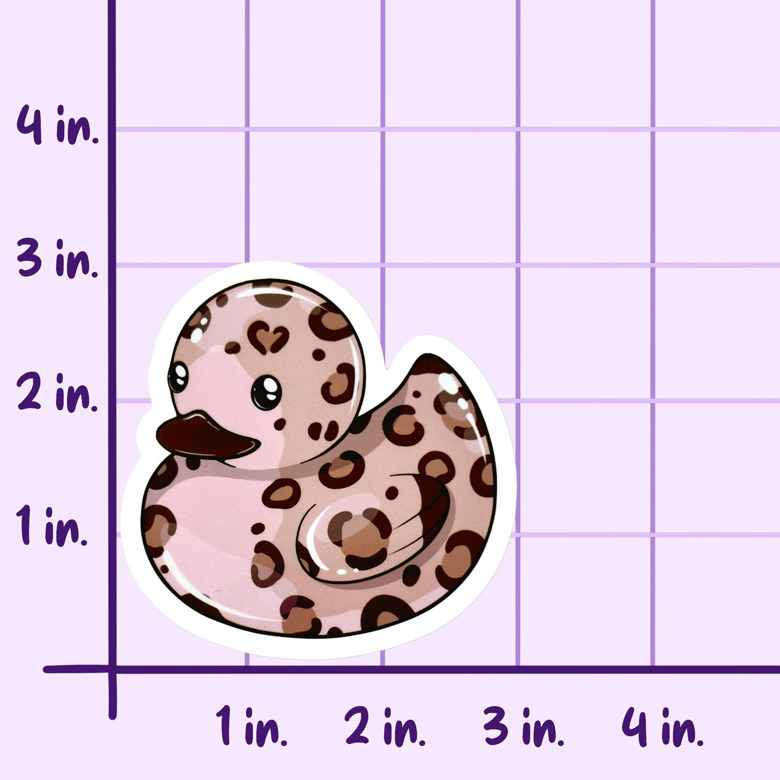 Leopard Rubber Duck Vinyl Sticker - Etsy