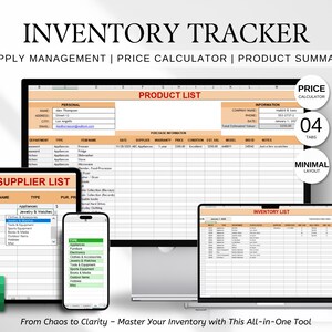 Inventory Tracker Excel Sheet Template, Inventory Tracker Spreadsheet, Small Business Inventory Tracker Excel Sheet, Inventory Management