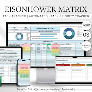 Decision Matrix Excel Sheet Eisenhower Matrix Spreadsheet Task Priority Tracker Task Tracker Template Excel Sheet Template Eisenhower Matrix