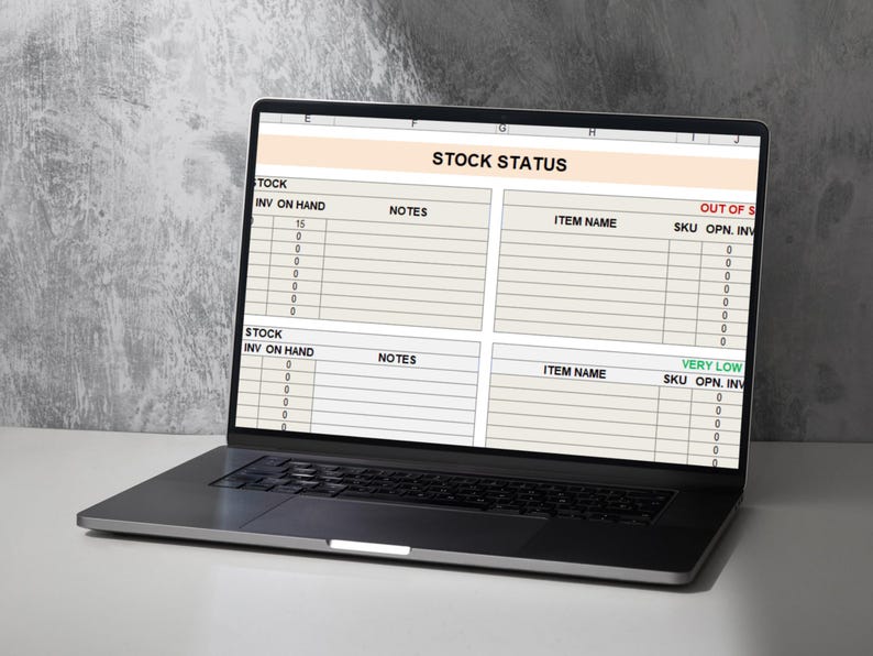 Inventory Tracker Excel Template, Small Business Stock Management - Etsy