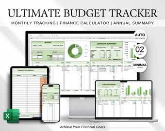 Excel Budget Planner Template | Weekly & Monthly Budget (Digital Download)