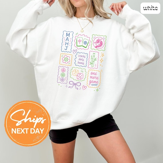 Mahjong Player Sweatshirt, Mahjong Game Night Hoodie, Tile Game Lover Gift, Mahjong Club Crewneck