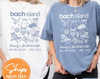 Bach Island Bachelorette Party Shirt, Custom Beach Bach Tee, Bridal Crew Matching Shirts