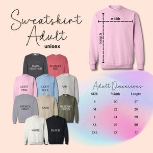 a sweatshirt with the measurements for it