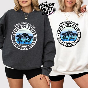 Personalized Family Vacation Sweatshirt, Custom Family Vacation Hoodie, Matching Vacation Sweatshirts, Custom Travel Sweatshirt