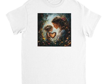 Art Tshirt, Minimalist Line Art, Love Shirt, Gift for Women, Best Friend Gift, Ladies Love Tee