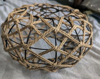 Woven Pendant Light Cover Rope Shade for Floor and Hanging Lamps
