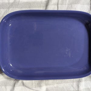 CW by CorningWare 1.9 Qt Shallow Baker Blue Casserole Dish Pan Discontinued