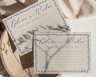 Bridal Shower Advice Card Template, Fresh Off the Market Printable Hand Drawn Doodle Floral Wedding Bridal Shower Editable Template