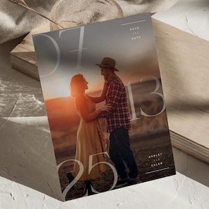 Modern Save the Date Template, Minimalist Save the Date, Editable Digital Printable Instant Download