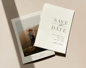 Minimalist Save the Date Template Modern Wedding Announcement Editable Digital Elegant Typography Customizable Printable Instant Download