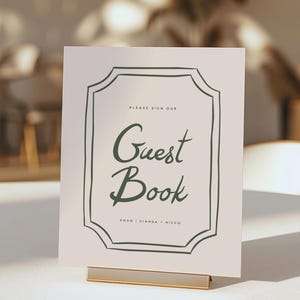 Hand Drawn Wedding Guest Book Sign Template, Whimsical Guest Book Signage, Handwritten Wedding Signage, Editable Printable Instant Download