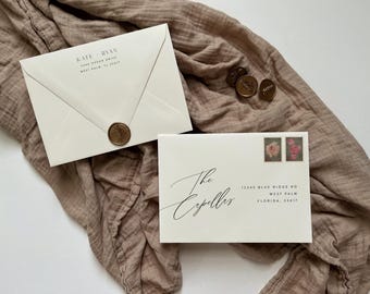 Modern Wedding Envelope Template: Minimalist Address (Digital Download)