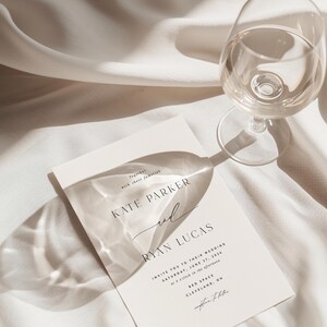 Modern Wedding Bundle, Minimalist Custom Wedding Invitation Set, Elegant Editable Templates Wedding Stationery, Printable Instant Download image 9